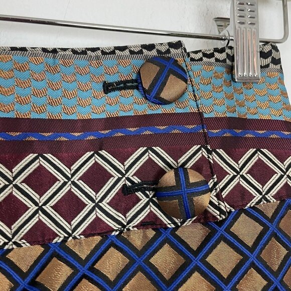 Maeve Anthropologie Audra Jacquard Colorful Satin Textured Skirt Woman’s Size 4 - Picture 2 of 9